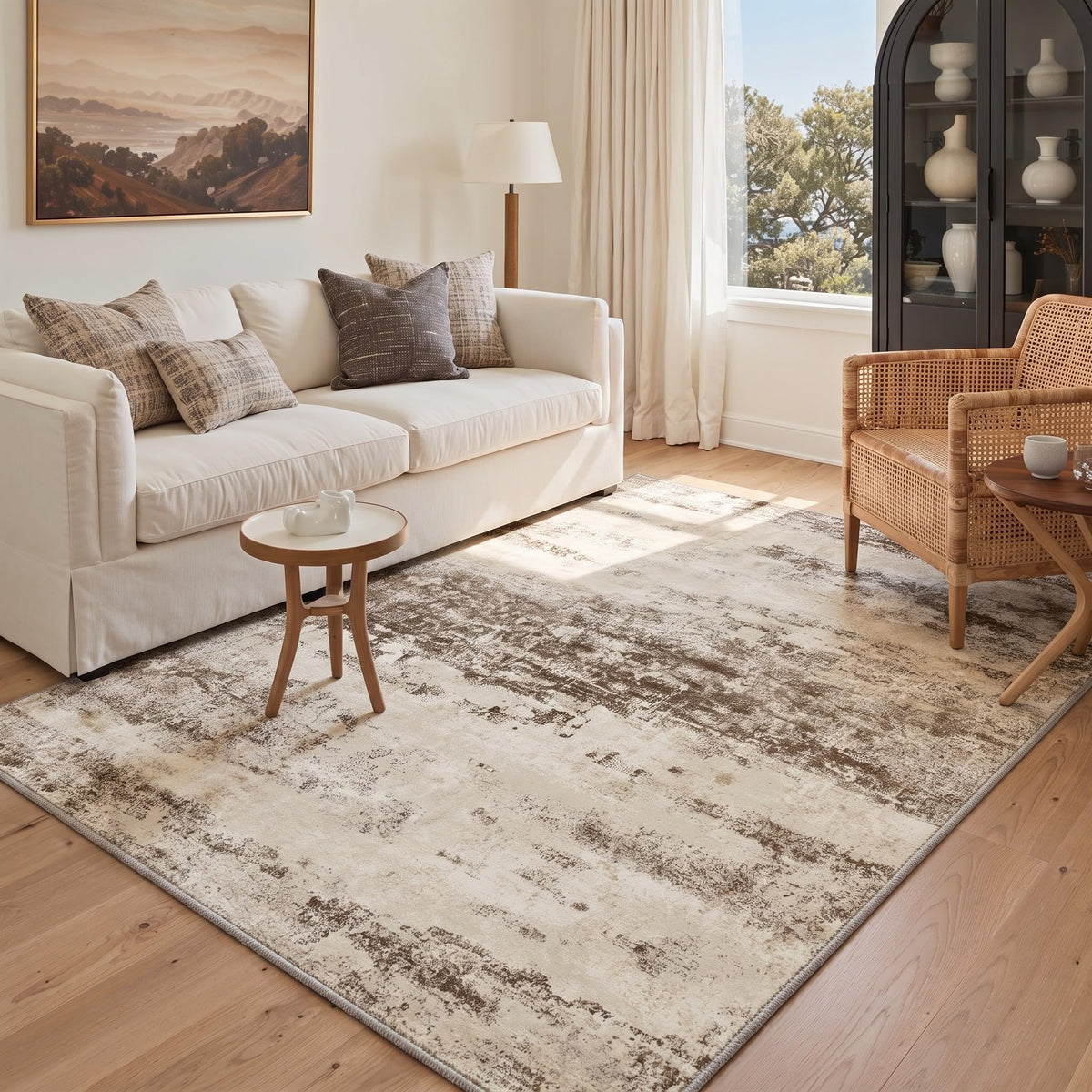 BEIMO 5X7 Area Rug for Living Room, Modern Abstract Washable Soft Non Slip