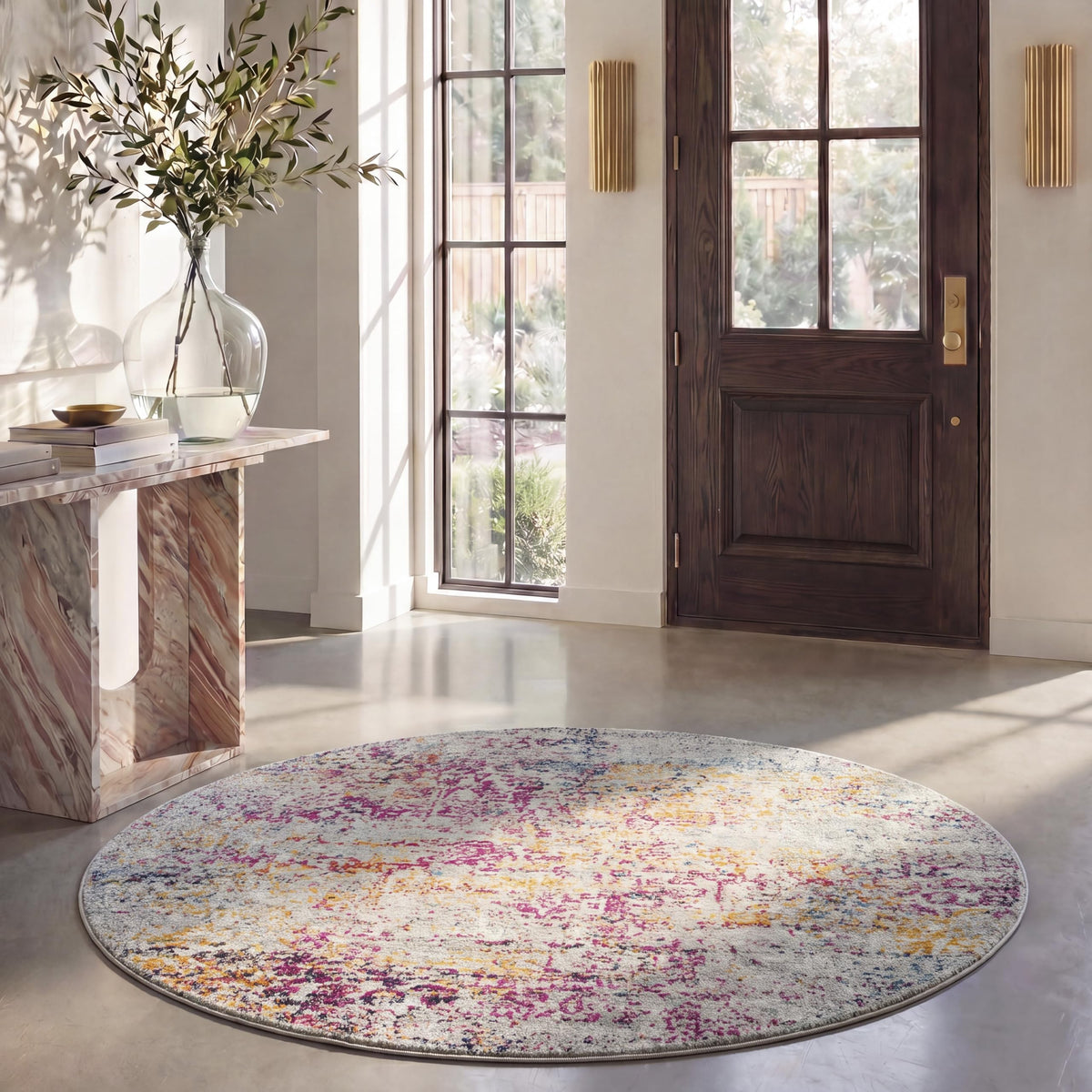 SAFAVIEH Evoke Area Rug 8x10 Large, Ivory & Taupe EVK256E