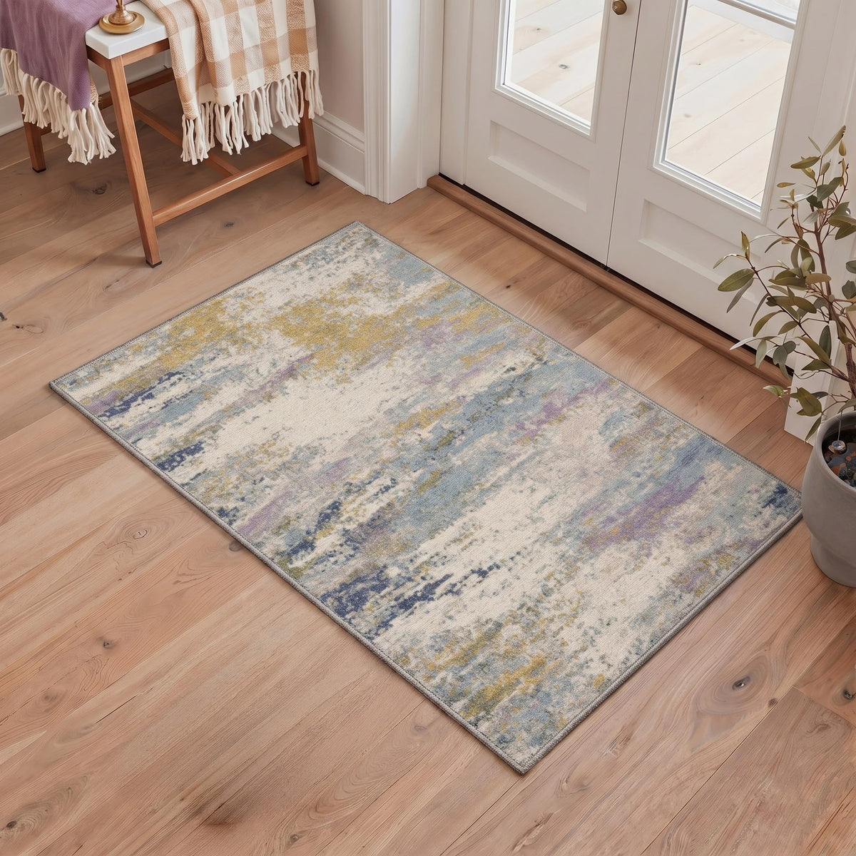 BEIMO 5X7 Area Rug for Living Room, Modern Abstract Washable Soft Non Slip
