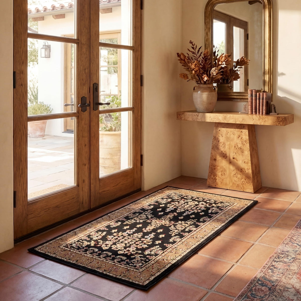 SAFAVIEH Lyndhurst Area Rug 9'x12', Traditional Red & Black LNH331B