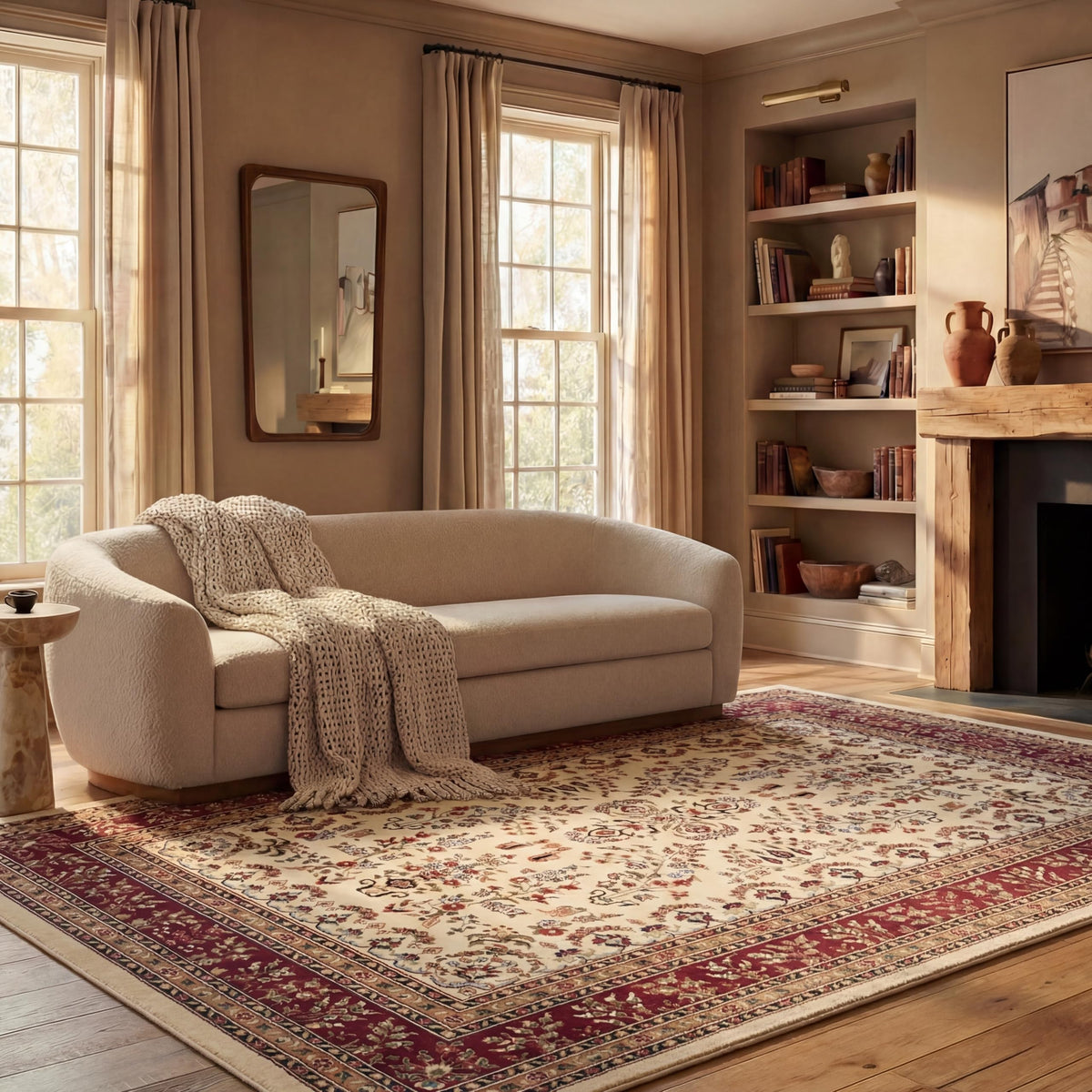 SAFAVIEH Lyndhurst Area Rug 9'x12', Traditional Red & Black LNH331B