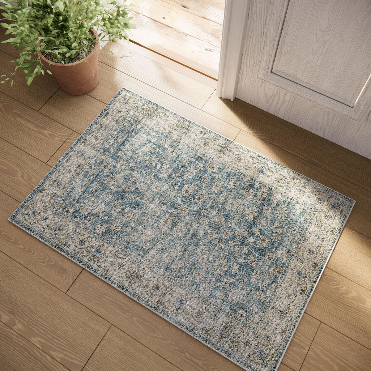 Area Rugs 9x12 Living Room: Washable Bedroom Rug Non Slip Large Boho Carpet