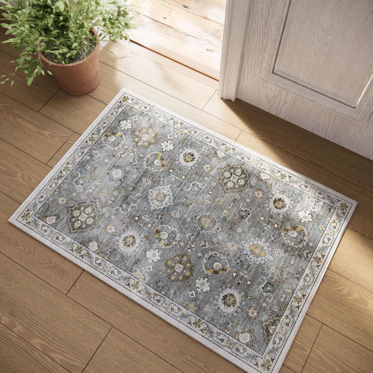 Area Rugs 9x12 Living Room: Washable Bedroom Rug Non Slip Large Boho Carpet