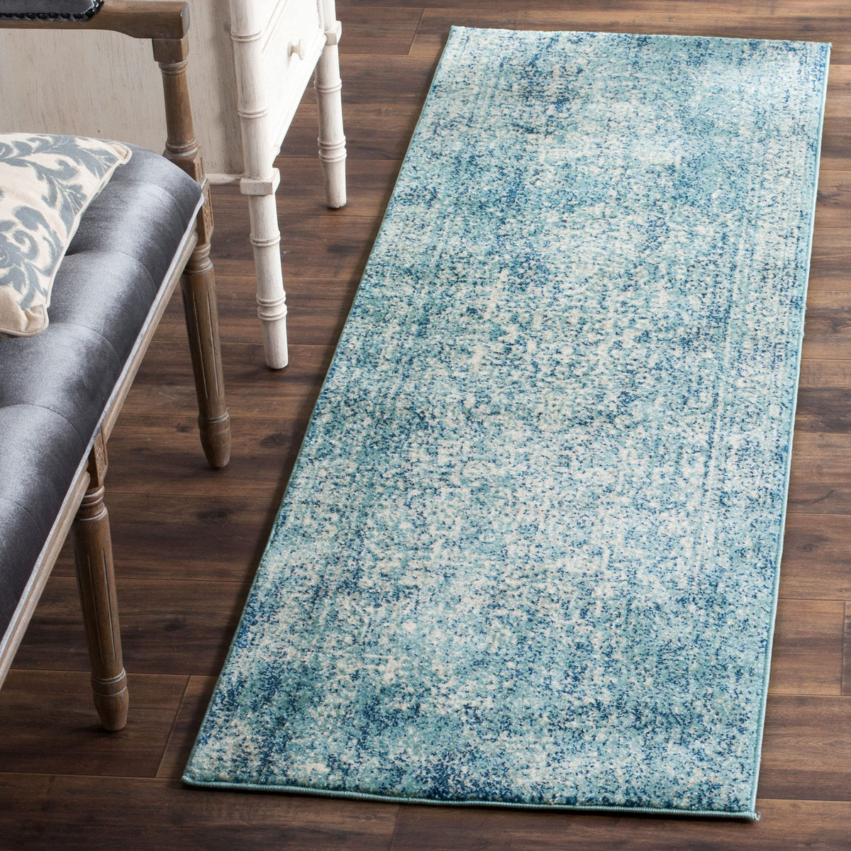SAFAVIEH Evoke Area Rug 8x10 Large, Ivory & Taupe EVK256E