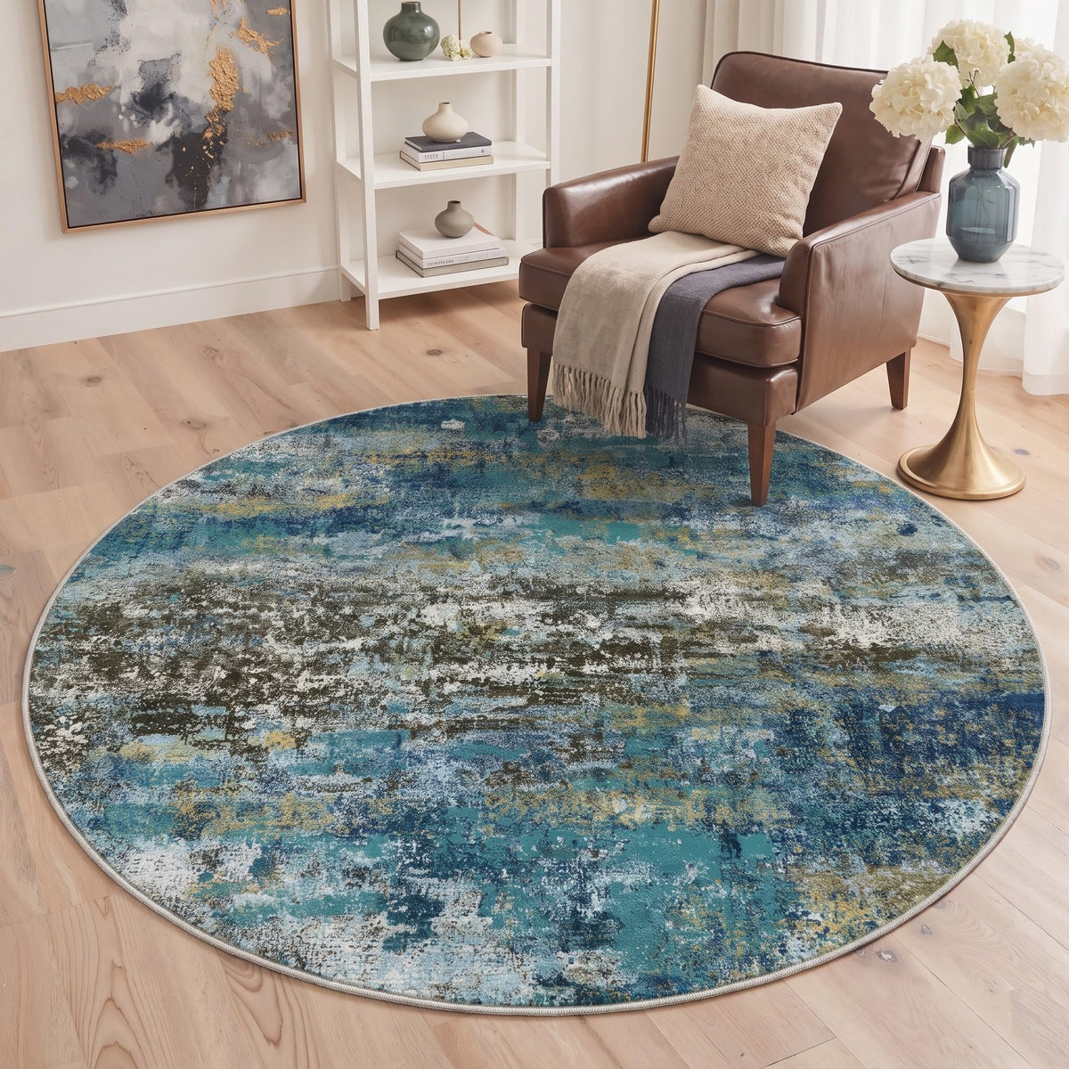 BEIMO 5X7 Area Rug for Living Room, Modern Abstract Washable Soft Non Slip