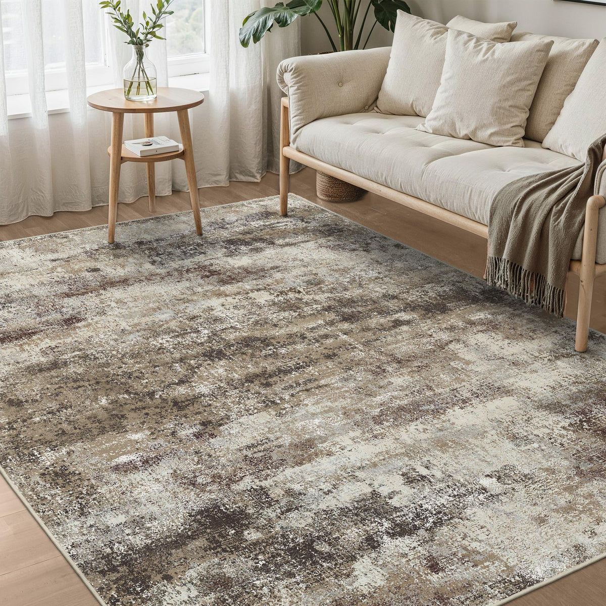 BEIMO 5X7 Area Rug for Living Room, Modern Abstract Washable Soft Non Slip