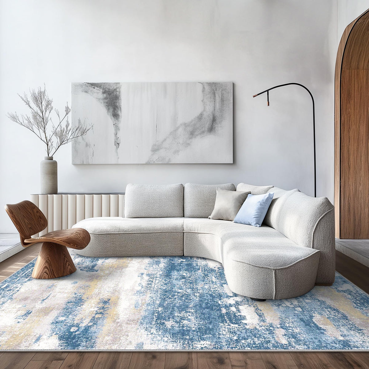 BEIMO 5X7 Area Rug for Living Room, Modern Abstract Washable Soft Non Slip