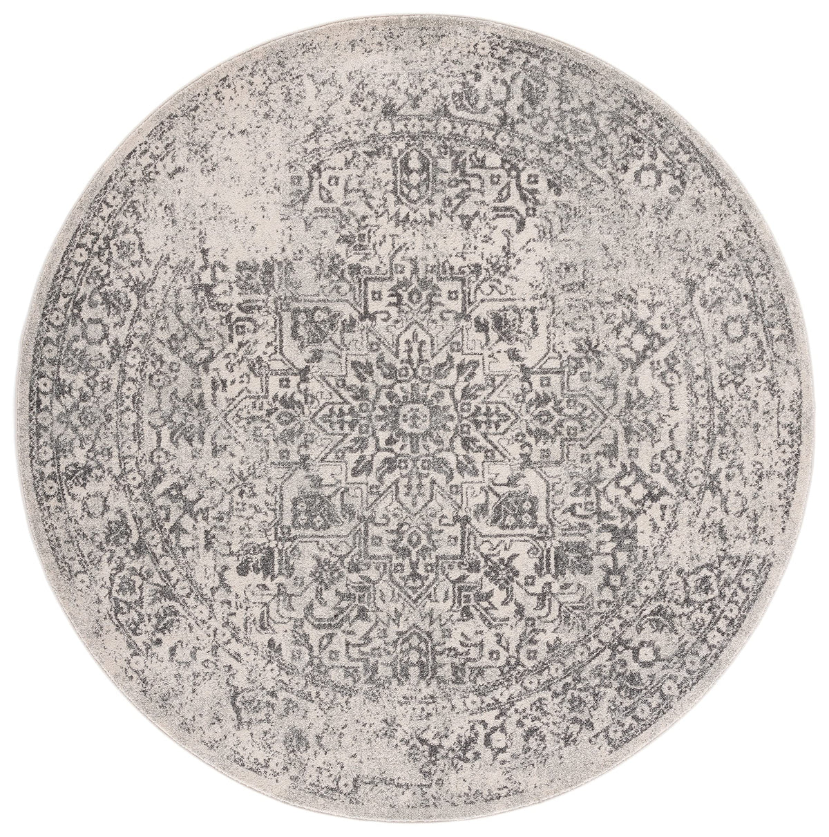 SAFAVIEH Evoke Area Rug 8x10 Large, Ivory & Taupe EVK256E