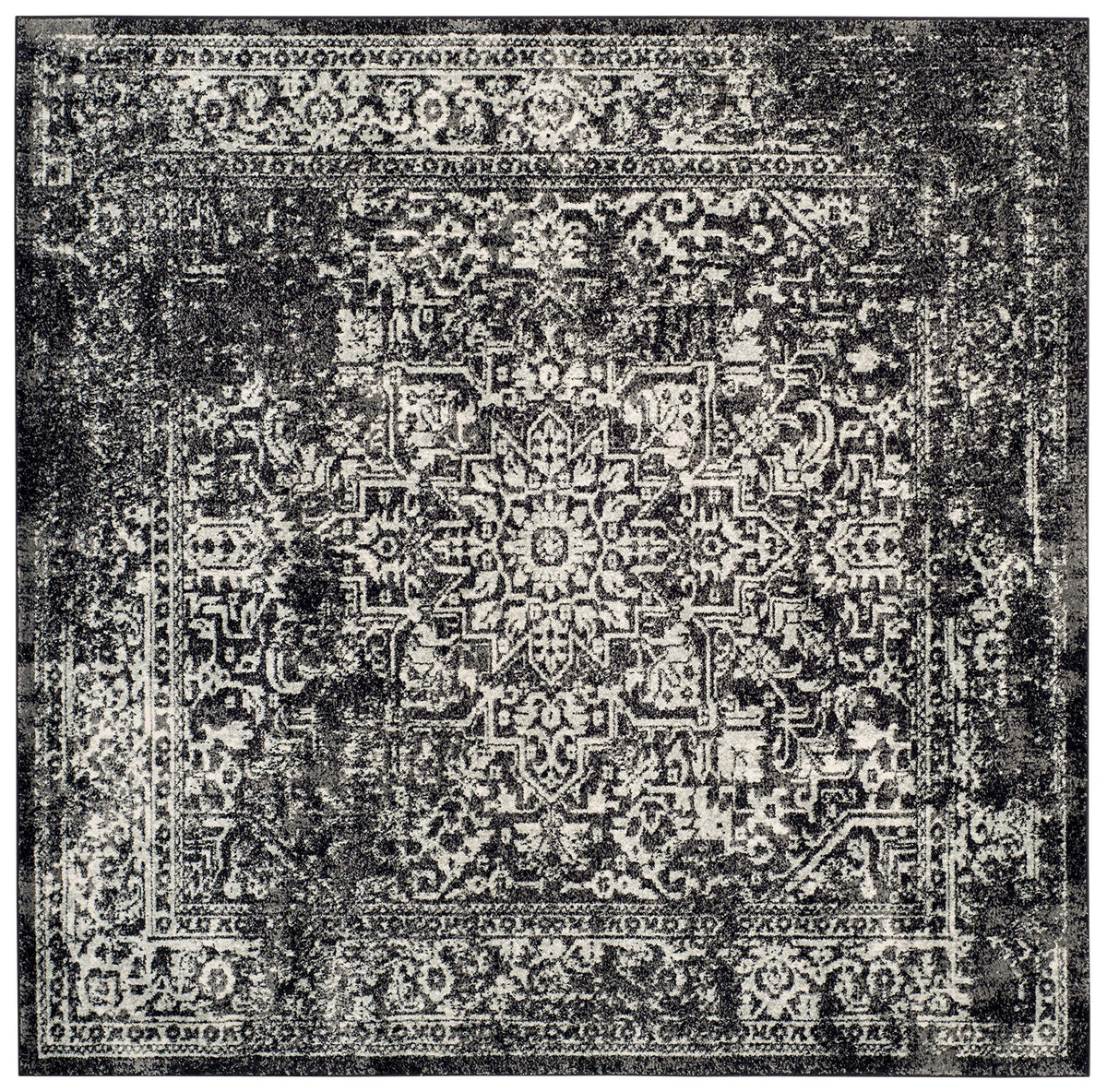 SAFAVIEH Evoke Area Rug 8x10 Large, Ivory & Taupe EVK256E