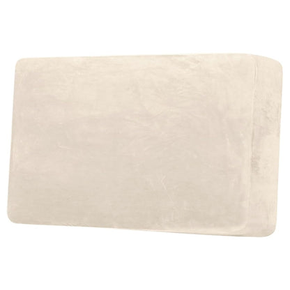 H.VERSAILTEX Velvet Stretch Couch Cushion Cover Plush Cushion Slipcover for Chair Loveseat Sofa Cushion Furniture Protector Seat Cushion Sofa Cover (2 Piece Large Sofa Cushion Covers, Ivory)