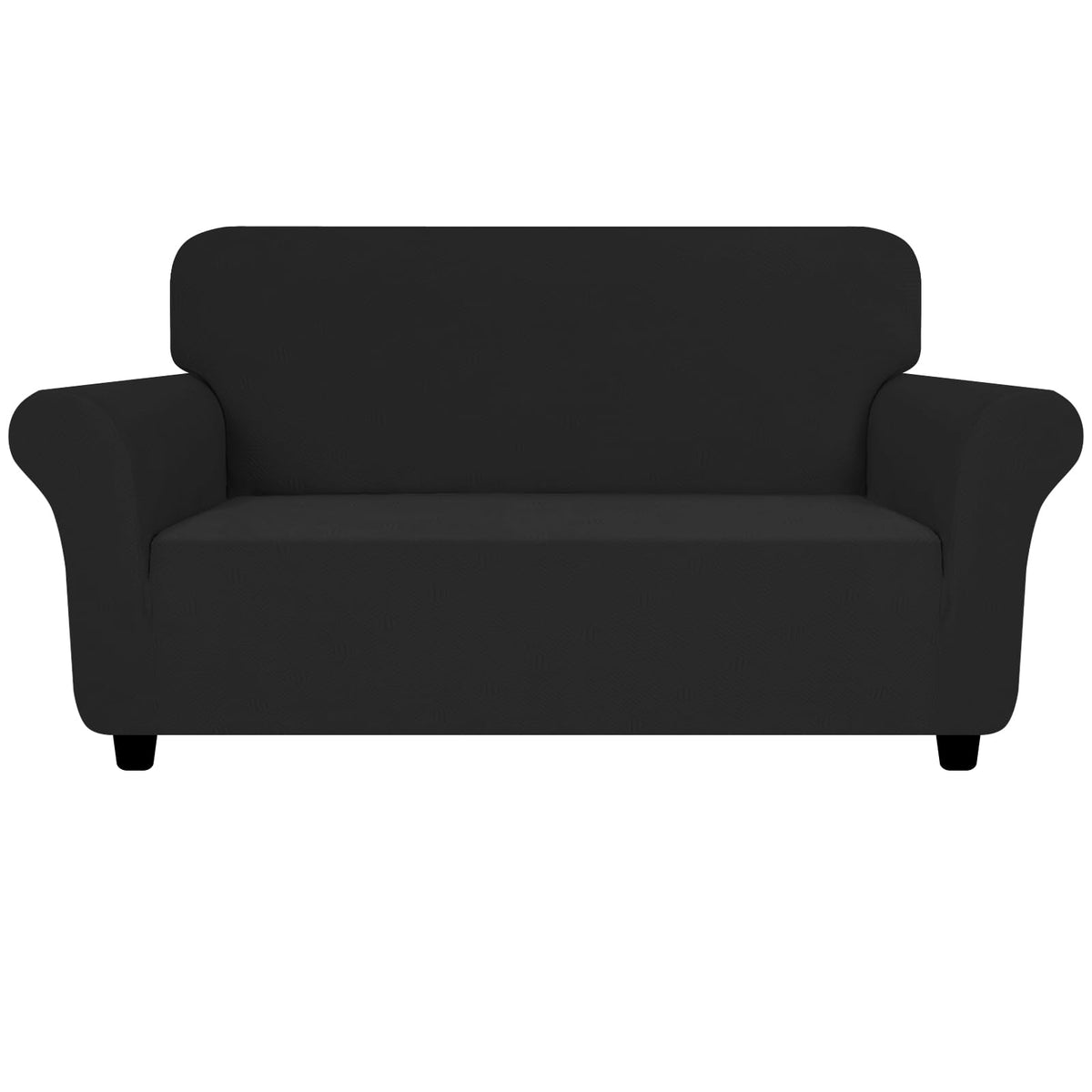 ZNSAYOTX Super Stretch Couch Cover (72"-92") Universal Sofa Covers with Elastic Bottom, Dog Cat Pets Friendly Washable Furniture Protector Fitted Sofa Slipcovers Stay in Place (Dark Grey, Sofa)