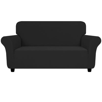 ZNSAYOTX Super Stretch Couch Cover (72"-92") Universal Sofa Covers with Elastic Bottom, Dog Cat Pets Friendly Washable Furniture Protector Fitted Sofa Slipcovers Stay in Place (Dark Grey, Sofa)