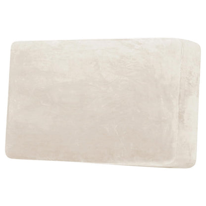 H.VERSAILTEX Velvet Stretch Couch Cushion Cover Plush Cushion Slipcover for Chair Loveseat Sofa Cushion Furniture Protector Seat Cushion Sofa Cover (3 Piece Sofa Cushion Covers, Ivory)
