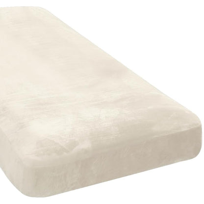 H.VERSAILTEX Velvet Stretch Couch Cushion Cover Plush Cushion Slipcover for Chair Loveseat Sofa Cushion Furniture Protector Seat Cushion Sofa Cover (3 Piece Sofa Cushion Covers, Ivory)