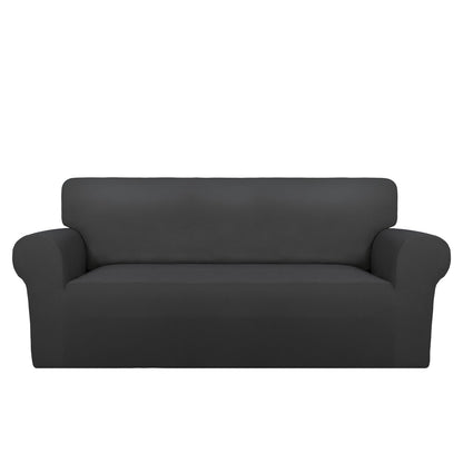 PureFit Stretch Couch Covers for Sofa Large Sofa Slipcovers Dark Gray