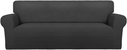 PureFit Stretch Couch Covers for Sofa Large Sofa Slipcovers Dark Gray