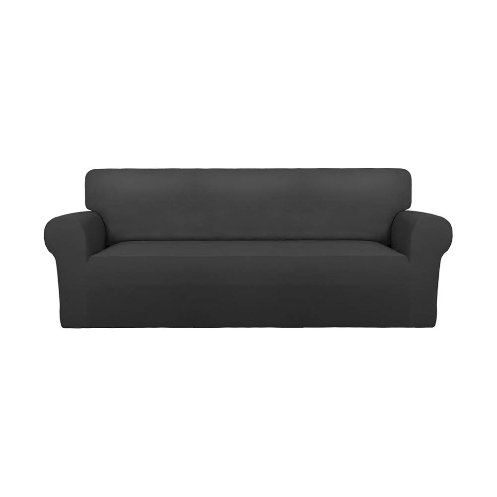 PureFit Stretch Couch Covers for Sofa Large Sofa Slipcovers Dark Gray