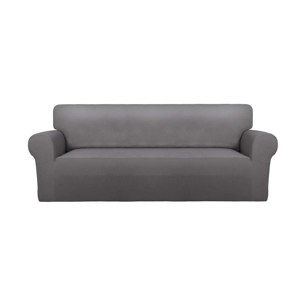 PureFit Stretch Couch Covers for Sofa Large Sofa Slipcovers Dark Gray