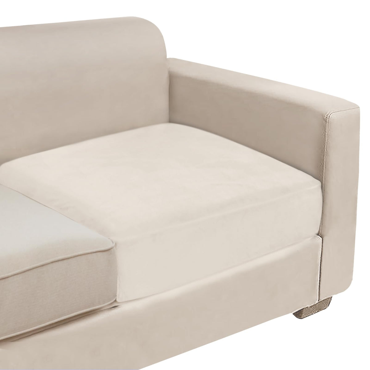 NAISI Sectional Couch Cover 4 Pieces Velvet Separate Couch Cushion Covers L Shape Soft Stretch Sofa Slipcovers with 2pcs Pillowcases for Left/Right Chaise Sectional Couch(3 Seater+1 Chaise,Dark Grey)