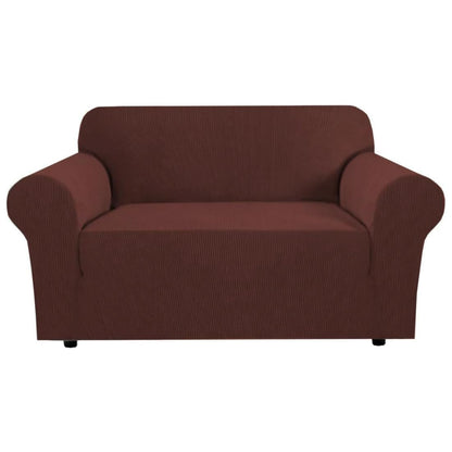 H.VERSAILTEX Stretch Sofa Covers for 3 Cushion Couch Covers Sofa Slipcovers for Living Room Feature Thick Checked Jacquard Fabric with Elastic Bottom, Sofa Large - Sand