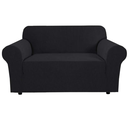 H.VERSAILTEX Stretch Sofa Covers for 3 Cushion Couch Covers Sofa Slipcovers for Living Room Feature Thick Checked Jacquard Fabric with Elastic Bottom, Sofa Large - Sand