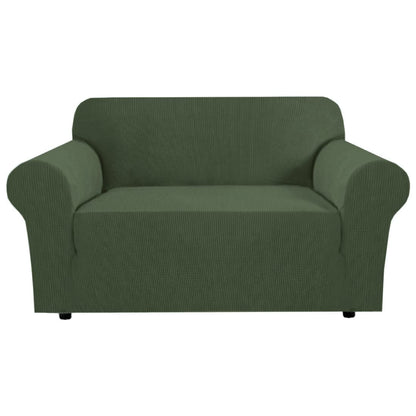 H.VERSAILTEX Stretch Sofa Covers for 3 Cushion Couch Covers Sofa Slipcovers for Living Room Feature Thick Checked Jacquard Fabric with Elastic Bottom, Sofa Large - Sand