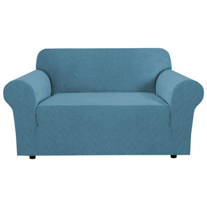 H.VERSAILTEX Stretch Sofa Covers for 3 Cushion Couch Covers Sofa Slipcovers for Living Room Feature Thick Checked Jacquard Fabric with Elastic Bottom, Sofa Large - Sand