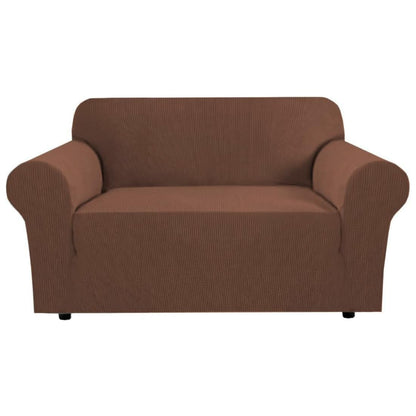 H.VERSAILTEX Stretch Sofa Covers for 3 Cushion Couch Covers Sofa Slipcovers for Living Room Feature Thick Checked Jacquard Fabric with Elastic Bottom, Sofa Large - Sand