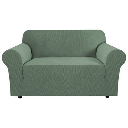 H.VERSAILTEX Stretch Sofa Covers for 3 Cushion Couch Covers Sofa Slipcovers for Living Room Feature Thick Checked Jacquard Fabric with Elastic Bottom, Sofa Large - Sand
