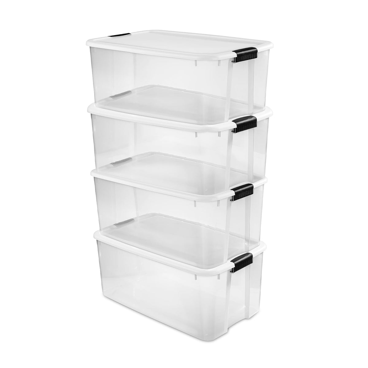 Sterilite Ultra Latch Box with Lids for Home and Office, 18 Quart, 6-Pack