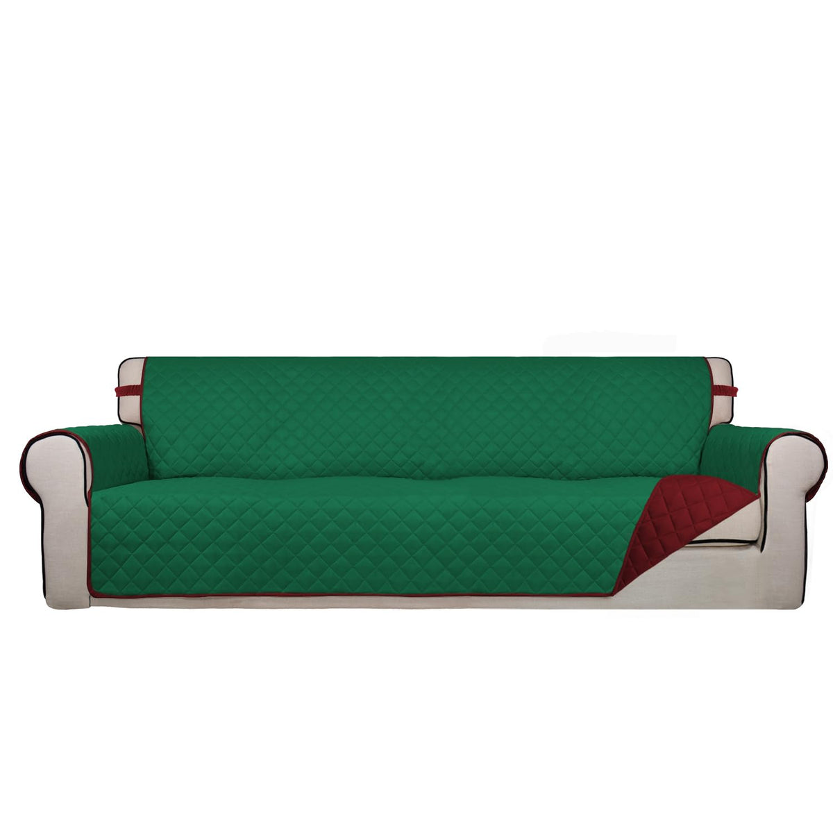 PureFit Reversible Quilted Sofa Cover Dog Couch Covers for Sofa, 66 in
