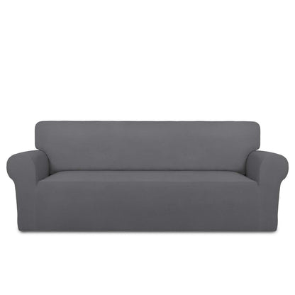 PureFit Stretch Couch Covers for Sofa Large Sofa Slipcovers Dark Gray