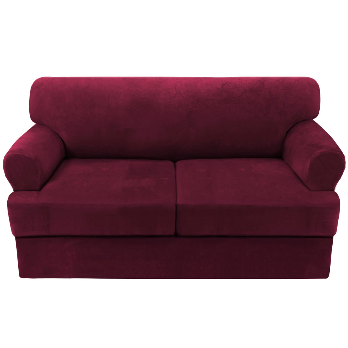 H.VERSAILTEX Sofa Cover 4 Piece T Cushion Sofa Slipcovers Couch Cover Furniture Protector Stretch T Cushion Sofa Covers for 3 Cushion Couch with 3 Individual T Cushion Covers, Ivory
