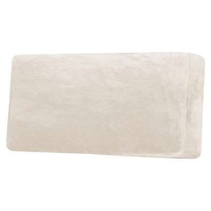 H.VERSAILTEX Velvet Stretch Couch Cushion Cover Plush Cushion Slipcover for Chair Loveseat Sofa Cushion Furniture Protector Seat Cushion Sofa Cover (3 Piece Sofa Cushion Covers, Ivory)