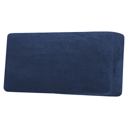 H.VERSAILTEX Velvet Stretch Couch Cushion Cover Plush Cushion Slipcover for Chair Loveseat Sofa Cushion Furniture Protector Seat Cushion Sofa Cover (2 Piece Large Sofa Cushion Covers, Ivory)