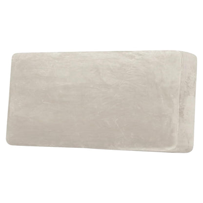 H.VERSAILTEX Velvet Stretch Couch Cushion Cover Plush Cushion Slipcover for Chair Loveseat Sofa Cushion Furniture Protector Seat Cushion Sofa Cover (2 Piece Large Sofa Cushion Covers, Ivory)