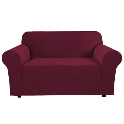 H.VERSAILTEX Stretch Sofa Covers for 3 Cushion Couch Covers Sofa Slipcovers for Living Room Feature Thick Checked Jacquard Fabric with Elastic Bottom, Sofa Large - Sand