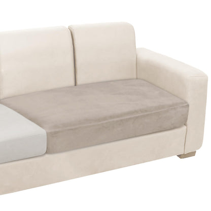 NAISI Sectional Couch Cover 4 Pieces Velvet Separate Couch Cushion Covers L Shape Soft Stretch Sofa Slipcovers with 2pcs Pillowcases for Left/Right Chaise Sectional Couch(3 Seater+1 Chaise,Dark Grey)