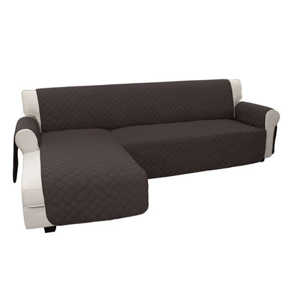 Easy-Going Sectional Couch Covers for Dogs L Shape Sofa Cover Reversible Sofa Slipcover Chaise Lounge Cover Furniture Protector Cover for Pets Dog Cat (Large, Dark Gray/Dark Gray)