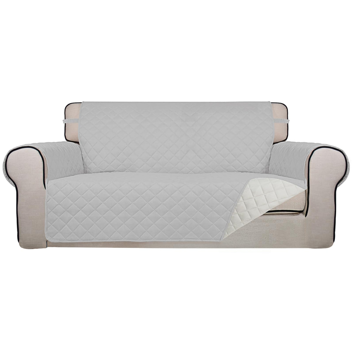 PureFit Reversible Quilted Sofa Cover Dog Couch Covers for Sofa, 66 in