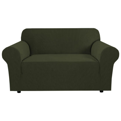 H.VERSAILTEX Stretch Sofa Covers for 3 Cushion Couch Covers Sofa Slipcovers for Living Room Feature Thick Checked Jacquard Fabric with Elastic Bottom, Sofa Large - Sand