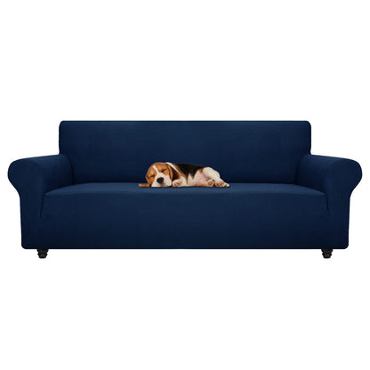 ZNSAYOTX Super Stretch Couch Cover (72"-92") Universal Sofa Covers with Elastic Bottom, Dog Cat Pets Friendly Washable Furniture Protector Fitted Sofa Slipcovers Stay in Place (Dark Grey, Sofa)
