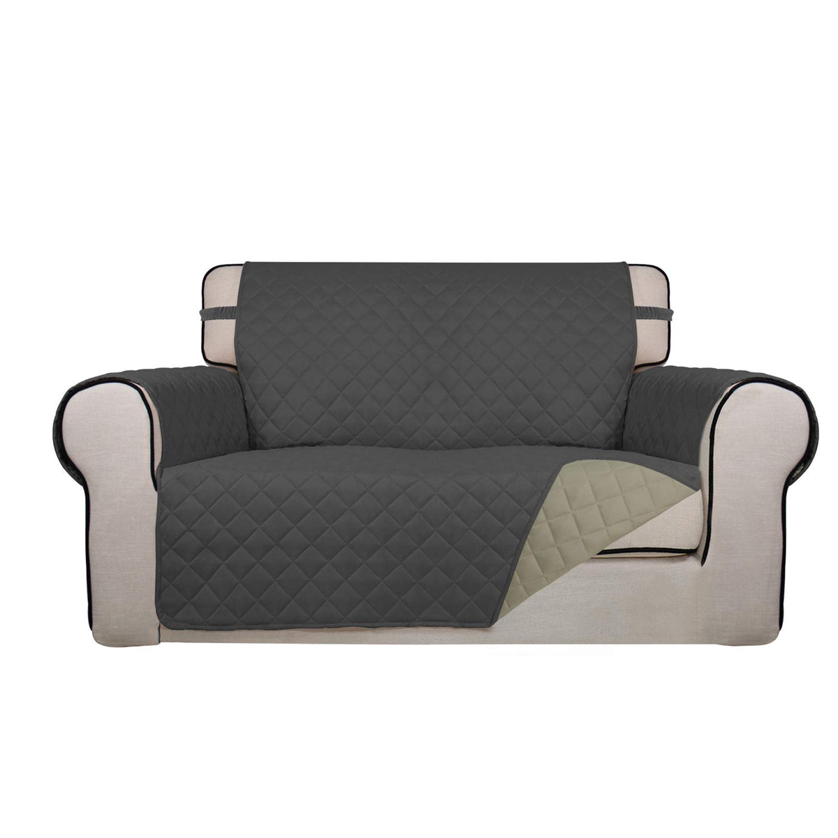 PureFit Reversible Quilted Sofa Cover Dog Couch Covers for Sofa, 66 in