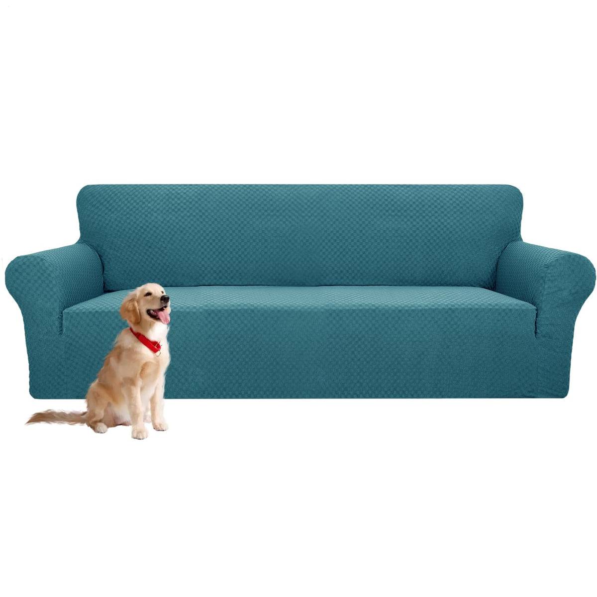 YEMYHOM Couch Cover Latest Jacquard Design High Stretch Sofa Covers for 3 Cushion Couch, Pet Dog Cat Proof Slipcover Non Slip Magic Elastic Furniture Protector (Sofa, Light Gray)