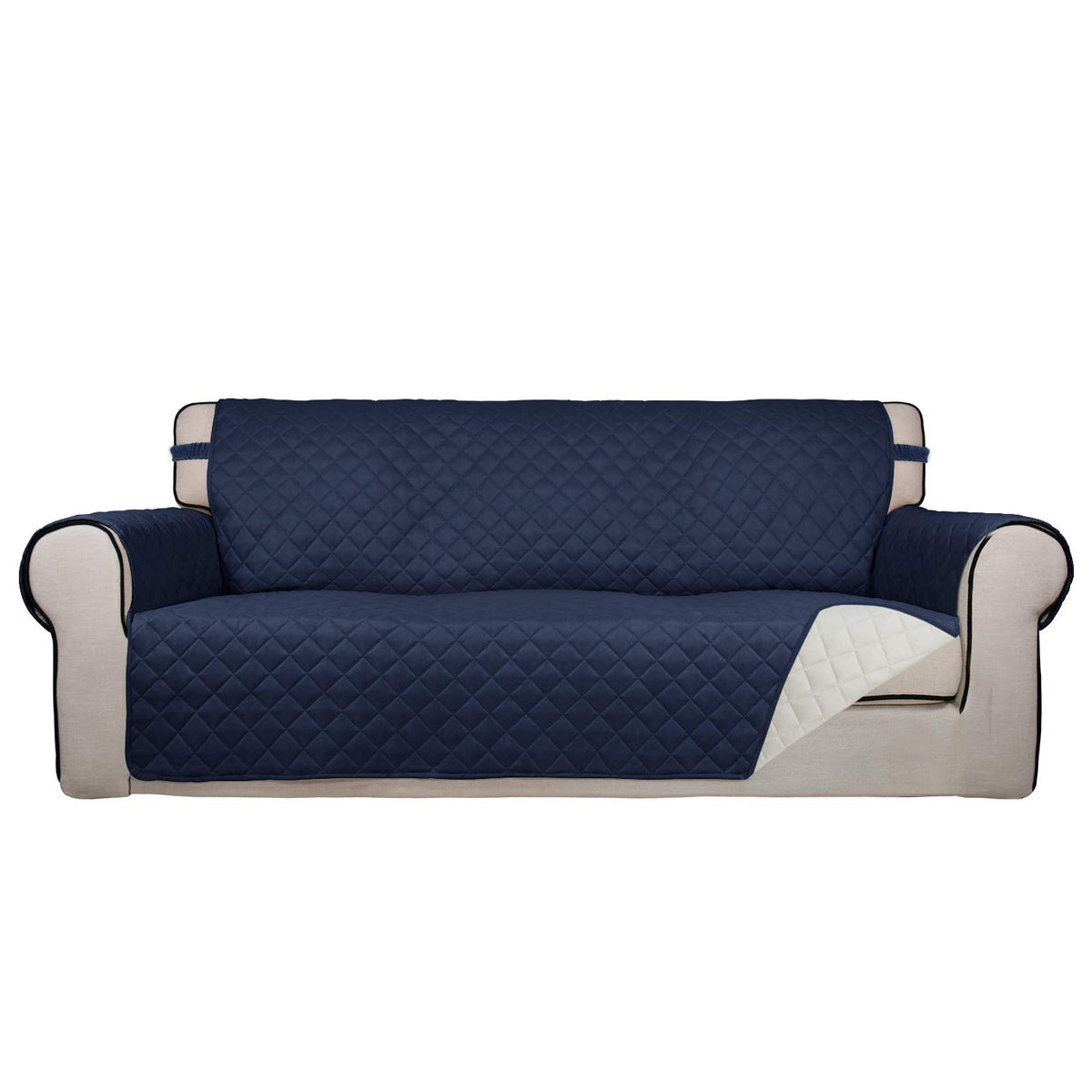 PureFit Reversible Quilted Sofa Cover Dog Couch Covers for Sofa, 66 in