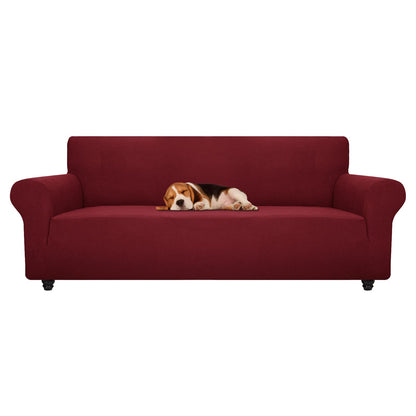 ZNSAYOTX Super Stretch Couch Cover (72"-92") Universal Sofa Covers with Elastic Bottom, Dog Cat Pets Friendly Washable Furniture Protector Fitted Sofa Slipcovers Stay in Place (Dark Grey, Sofa)
