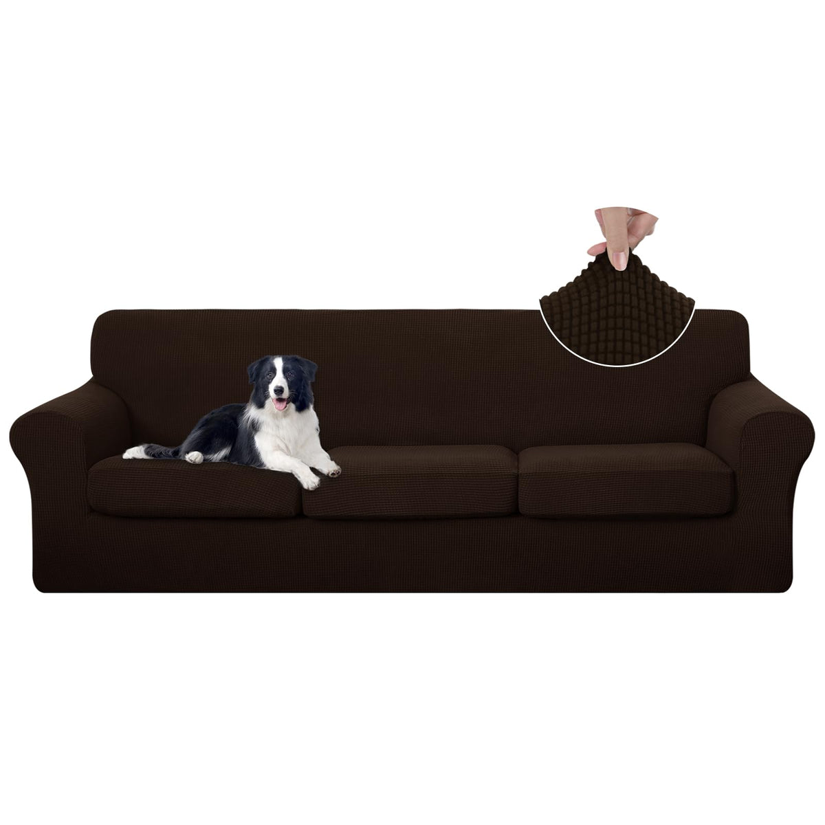 U-NICE HOME 4 Pieces Stretch Couch Cover Sofa Slipcover, Beige