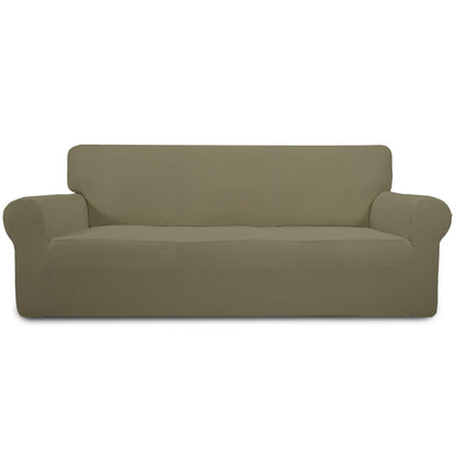 Easy-Going Stretch Loveseat Couch Covers Washable Dark Gray