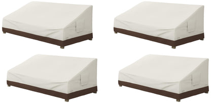 Amazon Basics 3-Seater Outdoor Couch and Patio Furniture Cover, Waterproof Lounge Sofa Cover, UV Resistant, Click-Close Straps, 78" x 38" x 29", Beige/Tan