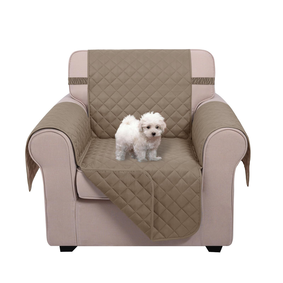 U-NICE HOME Reversible Sofa Cover Couch Cover for Dogs, Coffee/Beige